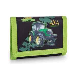 Dětská textilní peněženka Oxybag Traktor zelená