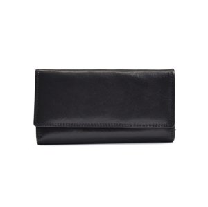 Dámská kožená peněženka na šířku s vnější dokladovkou vybavená černá, 18 x 2 x 9 (SB00-H901-09KUZ)