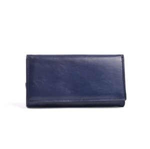 Dámská peněženka kožená na šířku klasická vybavená modrá, 19 x 2 x 11 (SB00-H911-41KUZ)