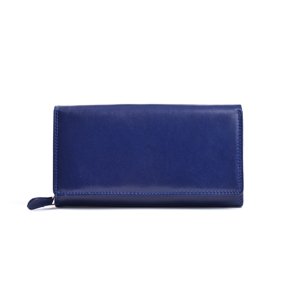 Dámská kožená peněženka na šířku Modrá, 19 x 2 x 10 (SB00-V911-41KUZ)