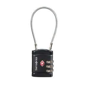 SAMSONITE Cestovní 3-kódový TSA zámek s kabelem Black (121296/1041)