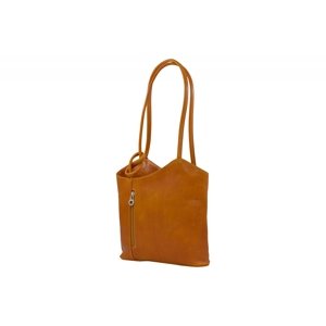 Dámský kožený kabelko-batoh Tmavě Žlutý, 30 x 10 x 28 (XT00-CR6545-16TAM)