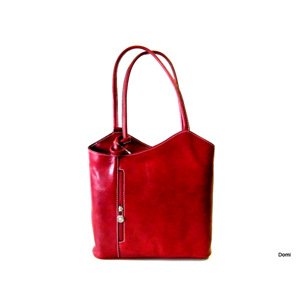 Dámský kožený kabelko-batoh Červený, 30 x 10 x 28 (XT00-CR6545-00TAM)
