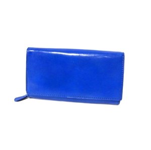 Dámská peněženka kožená na šířku klasická vybavená modrá, 19 x 2 x 11 (SB00-H911-01KUZ)