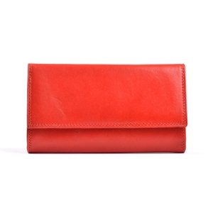 Dámská peněženka kožená na šířku s dokladovou částí vybavená červená, 18 x 2 x 10 (SB00-V901-00KUZ)