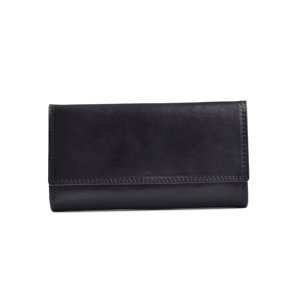 Dámská peněženka kožená na šířku s dokladovou částí vybavená černá, 18 x 2 x 10 (SB00-V901-09KUZ)