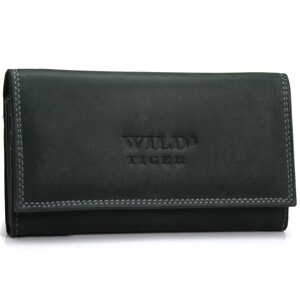 Dámská velká kožená peněženka Wild Tiger Terra, černá