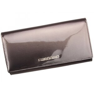 Elegantní velká dámská kožená peněženka Gregorio Doorr, šedá