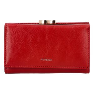 Příjemná dámská kožená peněženka v luxusním provedení Belasi, červená hladká