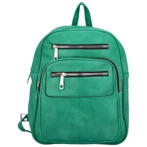 Trendový dámský koženkový batoh Amanta, výrazná zelená