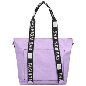 Trendová dámská koženková kabelka Milda, pastelově fialová