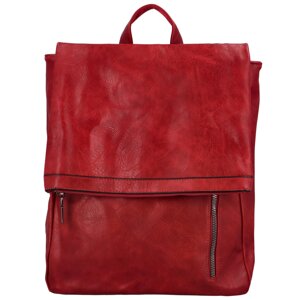 Trendy dámský koženkový kabelko-batůžek Floras, červená