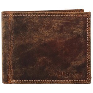 Pánská kožená peněženka Bellugio Silas, tmavě hnědá
