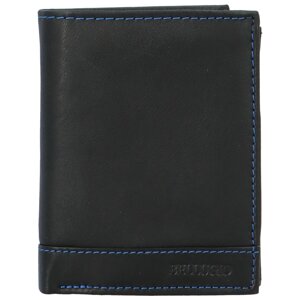 Pánská kožená peněženka na výšku Bellugio Deamon, černo-modrá