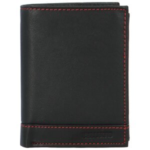 Pánská kožená peněženka na výšku Bellugio Deamon, černo-červená