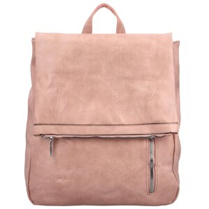 Stylový dámský koženkový kabelko-batůžek Florence, růžový