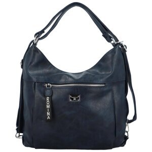Stylový dámský koženkový kabelko-batoh Stafania, tmavě modrý