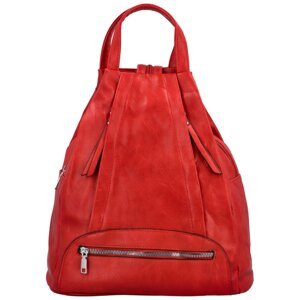 Trendy dámský koženkový batůžek Coleta, červený