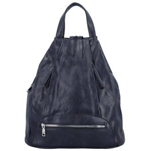 Trendy dámský koženkový batůžek Coleta, tmavě modrý