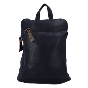 Dámský městský batoh kabelka tmavě modrý - Paolo Bags Buginni
