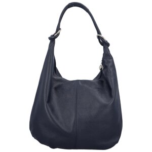 Dámská kožená kabelka přes rameno tmavě modrá - Delami Avera