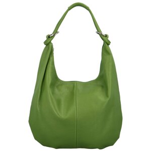 Dámská kožená kabelka přes rameno zelená - Delami Avera