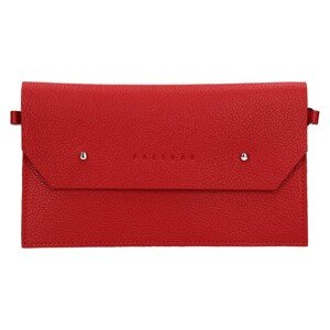 Dámská kožená crossbody kabelka Facebag Lianka - červená