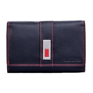Kožená dámská peněženka 6022-F černá/červená