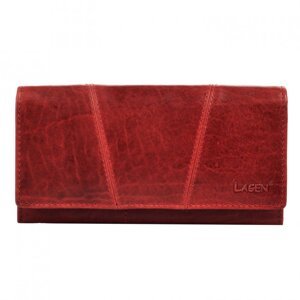 Dámská kožená dlouhá peněženka PWL-388/T červená