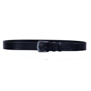 Pánský kožený černý pásek 007-98B 95 cm