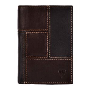 Kožené pouzdro na doklady nebo peněženka bez drobných 513-2220A black/brown