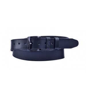 Pánský kožený černý pásek 006-98 95 cm
