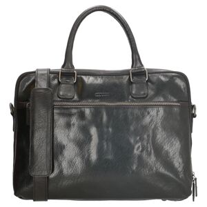 Pánská kožená taška na notebook 15,6" černá 17497-001