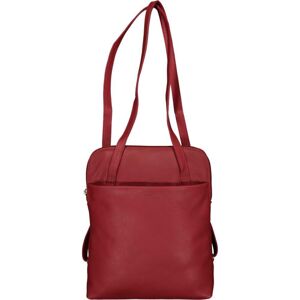 Kožený kabelko-batoh 0210 červený