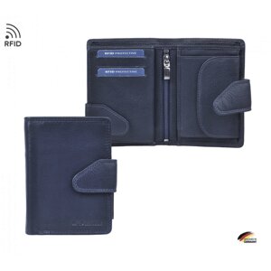 Kožená pánská peněženka s RFID 8095 tmavě modrá