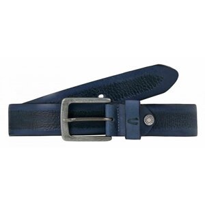 Kožený pánský pásek 35 mm 113-115-55 modrý - poslední kus