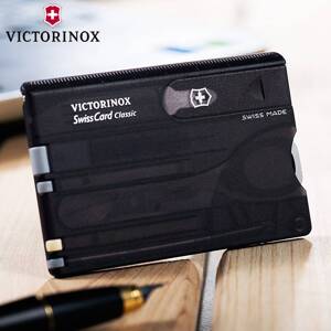 SwissCard Victorinox Classic, transparentní černá 0.7133.T3