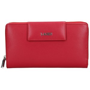 Dámská kožená peněženka s kapsou na pas 50311 červená