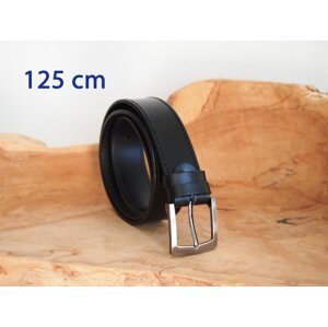 Pánský kožený pásek černý 25-1-60 obvod pasu 125 cm - dlouhý 125 cm