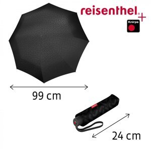 Dámský skládací lehký deštník Reisenthel Pocket Classic SIGNATURE BLACK HOT PRINT  RS7058