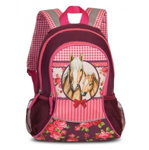 Dívčí batoh do školky motiv koně  20619-2200 růžový/fialový