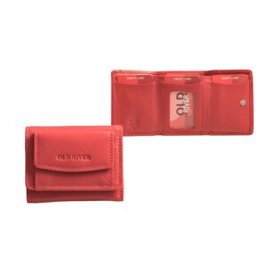 Menší kožená peněženka MW-107 červená