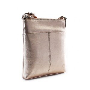 Malá kožená kabelka přes rameno 3013 růžovo/zlatá