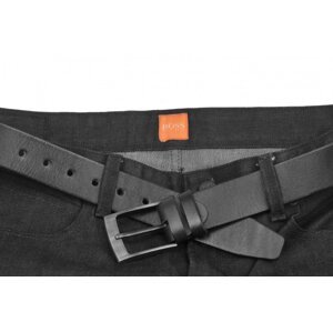 Pánský černý kožený pásek 35-60 85 cm