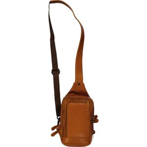Pánský kožený batoh na jedno rameno LA-1901 světle hnědý
