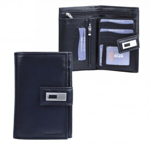 Kožená peněženka RFID na pas a doklady 3061 černá