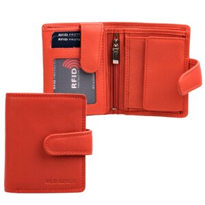 Dámská malá kožená peněženka 3257 oranžová s RFID ochranou