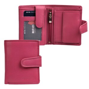 Dámská malá kožená peněženka 3257 fialová s RFID ochranou