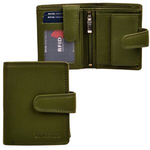 Dámská malá kožená peněženka 3257 zelená s RFID ochranou
