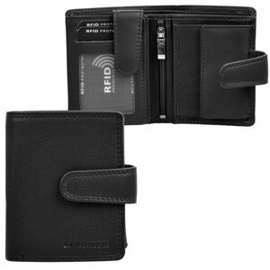 Dámská malá kožená peněženka 3257 tmavě šedá s RFID ochranou